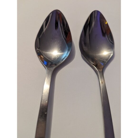 VTG CARLYLE Hong Kong stainless cameo pattern lot 2 teaspoons replacement - Picture 3 of 11
